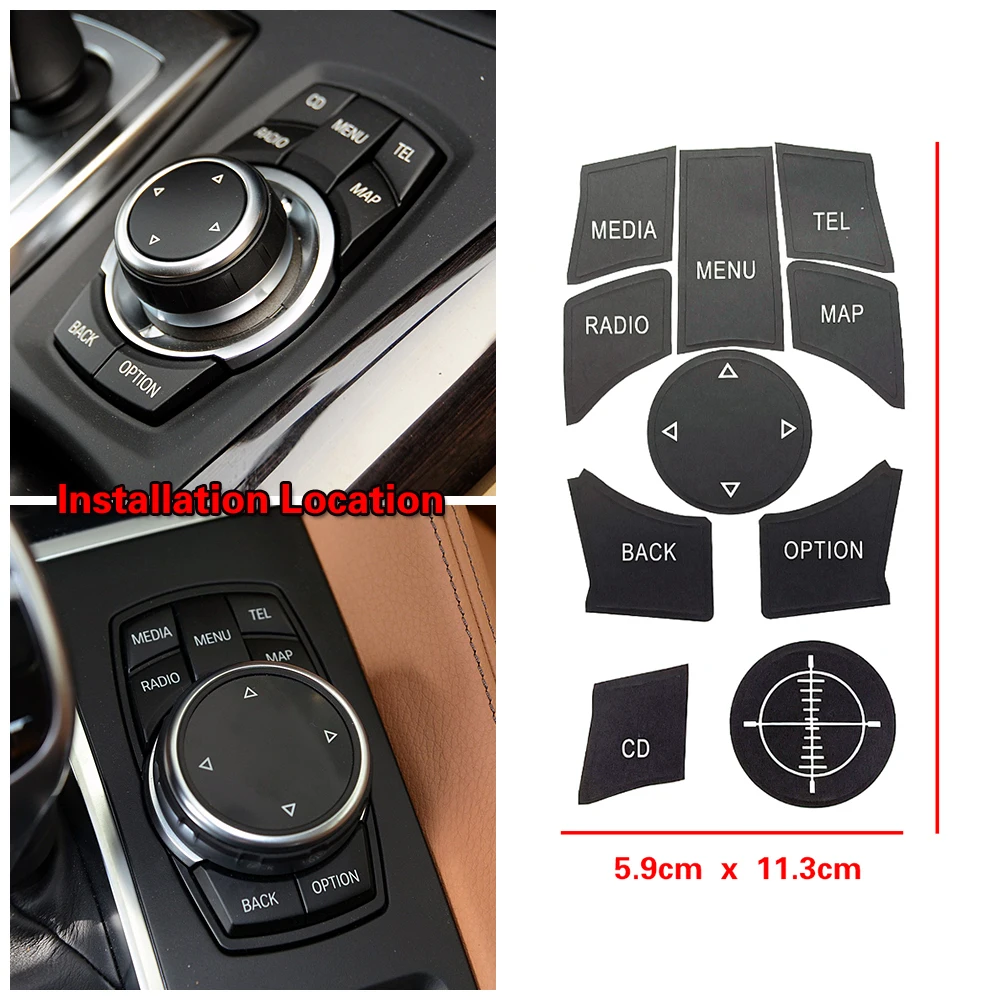 Pre BMW X6, E71, E72 2010 2015 Auto stredovej Konzoly Multimediálnych Médií CD Rádio Menu Tel Mapu Prepnúť Tlačidlo Súprava na Opravu Nálepky Odtlačkový . ' - ' . 0