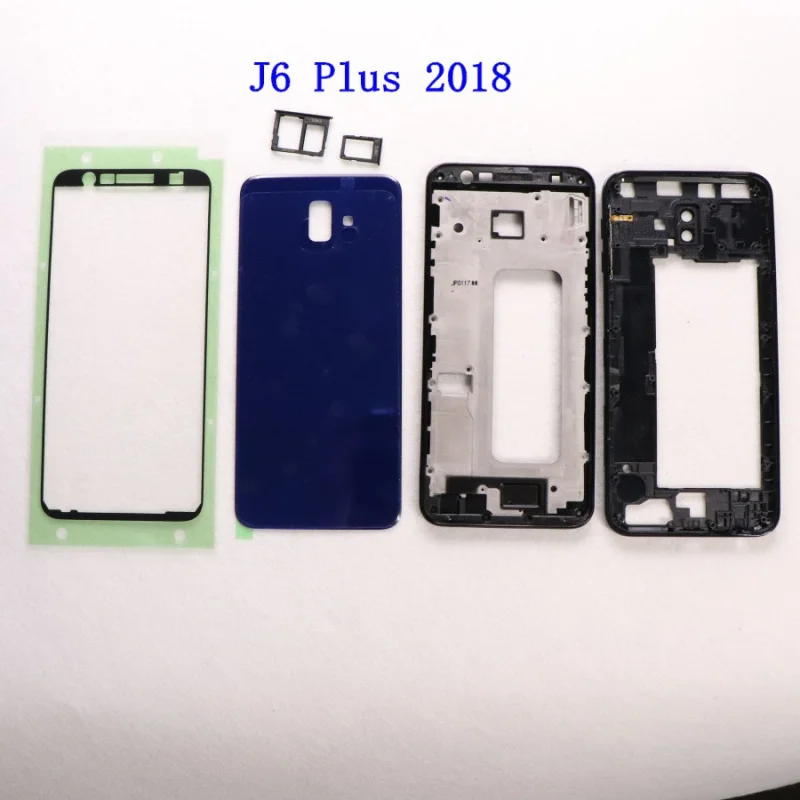 Pre SAMSUNG Galaxy J6 plus 2018 J6+ J610 J610F J610FN J610G Plný Bývanie LCD panel Kryt Strede Rámu J6+ kryt Batérie Prípade . ' - ' . 1