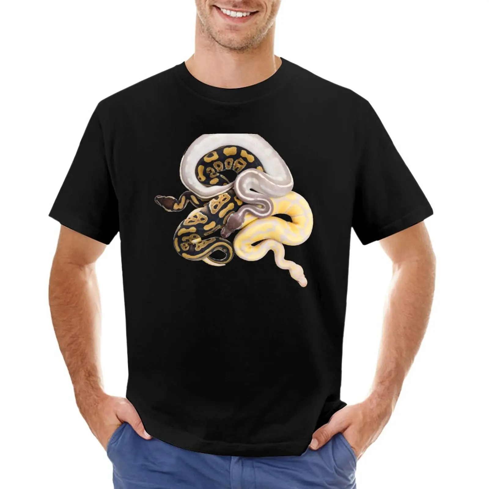Python regius - Lopta Python T-Shirt Anime t-shirt vintage oblečenie mužov dlhý rukáv t košele . ' - ' . 0