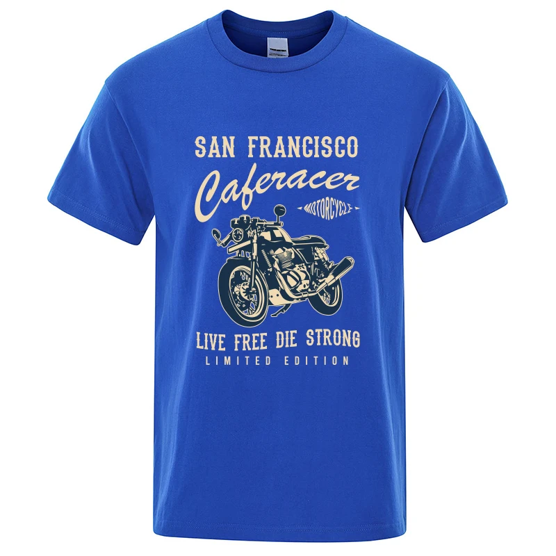Pánske T-shirt Motocycle San Francisco Tlač Lete Crewneck Krátke Rukávy Nadrozmerné Priedušná Cool Tričká Topy Bežné Tshirts . ' - ' . 4