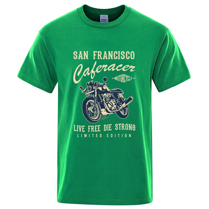 Pánske T-shirt Motocycle San Francisco Tlač Lete Crewneck Krátke Rukávy Nadrozmerné Priedušná Cool Tričká Topy Bežné Tshirts . ' - ' . 5