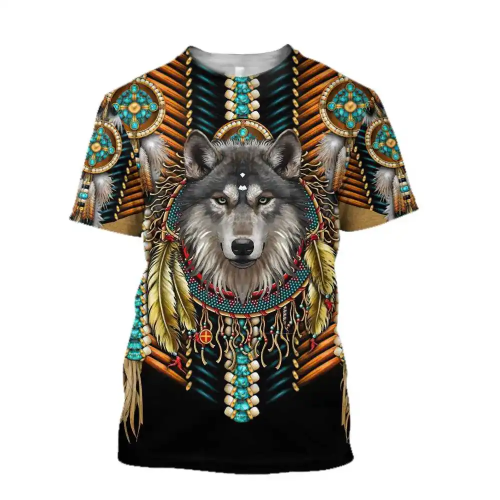 Pánske vytlačené T-shirt, Vlk Kráľ aristokratickej high-end verziu, agresívne a divoké, veľké . ' - ' . 2