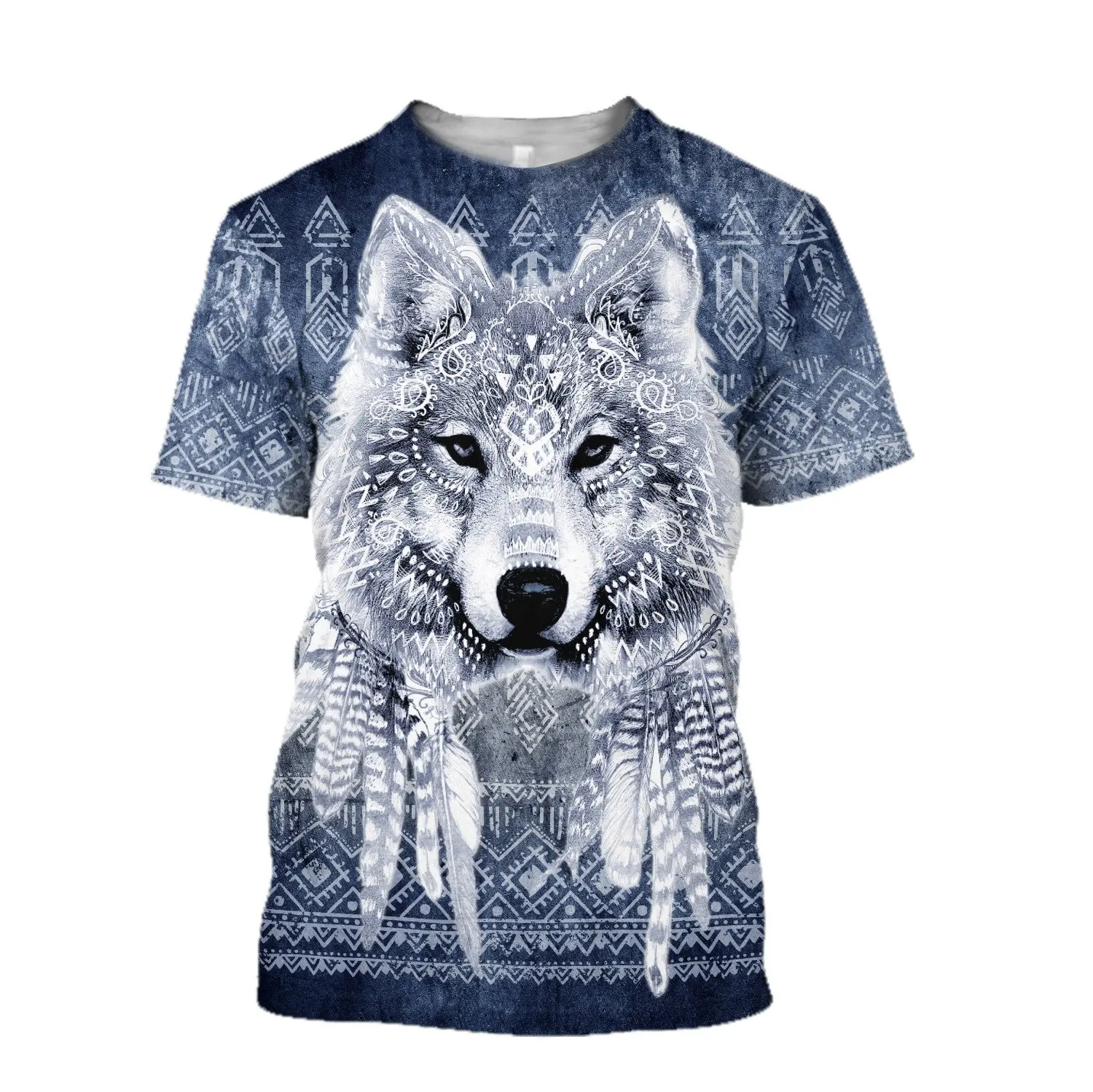 Pánske vytlačené T-shirt, Vlk Kráľ aristokratickej high-end verziu, agresívne a divoké, veľké . ' - ' . 3