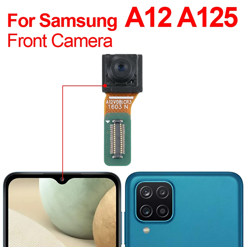 Pôvodné A12 Späť Fotoaparát, Predná Zadná Zadná Kamera Pre Samsung Galaxy A12 A125 A125FA 125M Hlavným Smerom Modul Kamery Flex Replaceme . ' - ' . 1