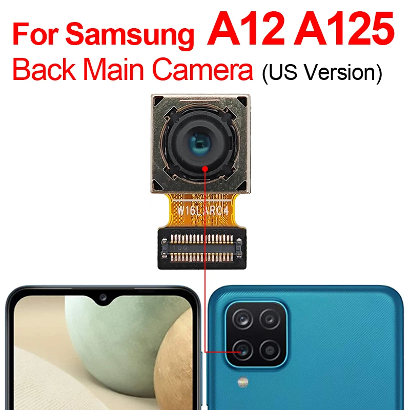 Pôvodné A12 Späť Fotoaparát, Predná Zadná Zadná Kamera Pre Samsung Galaxy A12 A125 A125FA 125M Hlavným Smerom Modul Kamery Flex Replaceme . ' - ' . 2