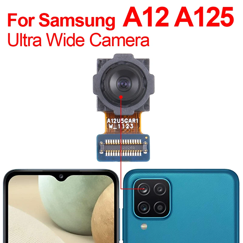 Pôvodné A12 Späť Fotoaparát, Predná Zadná Zadná Kamera Pre Samsung Galaxy A12 A125 A125FA 125M Hlavným Smerom Modul Kamery Flex Replaceme . ' - ' . 4