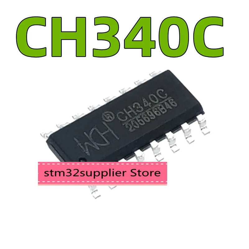 Pôvodné originálne patch CH340C SOP-16 USB na sériový port čip zabudovaný v krištáľovo oscilátor . ' - ' . 0