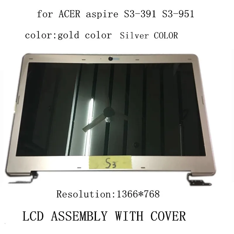 Pôvodný Pre Acer S3 S3-391 S3-951 MS2346 LCD Displej montáž B133XTF01.1 B133XW03 1366*768 . ' - ' . 0