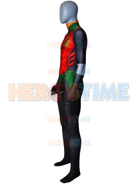 Robin Cosplay Kostým Halloween Comics Znovuzrodenie Red Robin Vyhovovali Spandex Zentai Kombinézu Deti Chlapcov Zákazku . ' - ' . 1