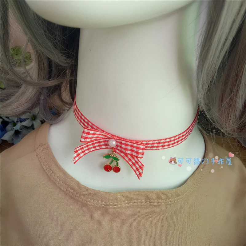 Ručné DIY mäkké sestra lolita headdress Harajuku čipky golier náhrdelník rose clavicle reťazca Japonský Gotický Meng náhrdelník . ' - ' . 1