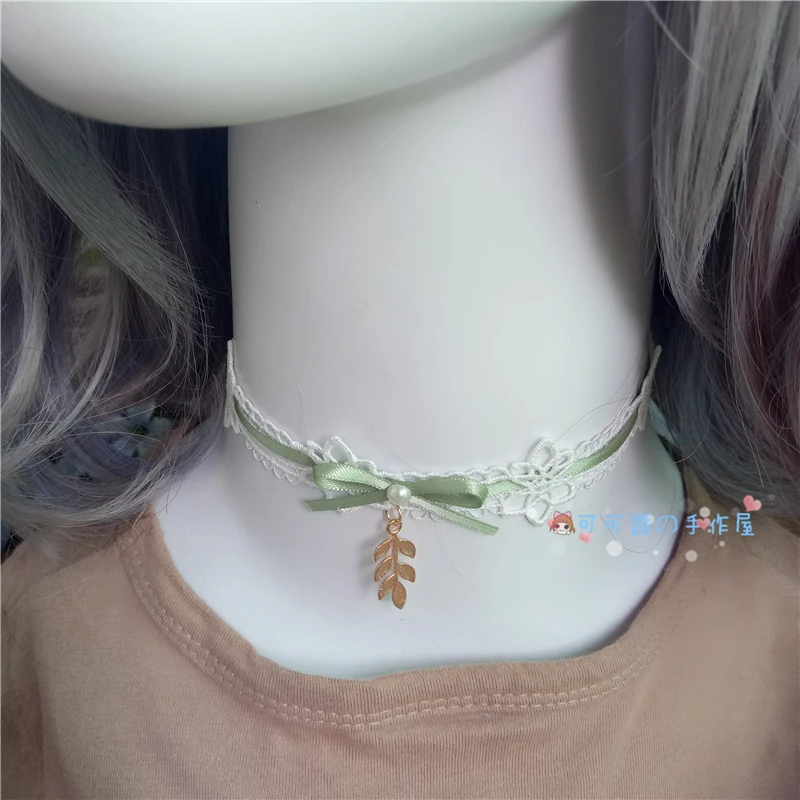 Ručné DIY mäkké sestra lolita headdress Harajuku čipky golier náhrdelník rose clavicle reťazca Japonský Gotický Meng náhrdelník . ' - ' . 3