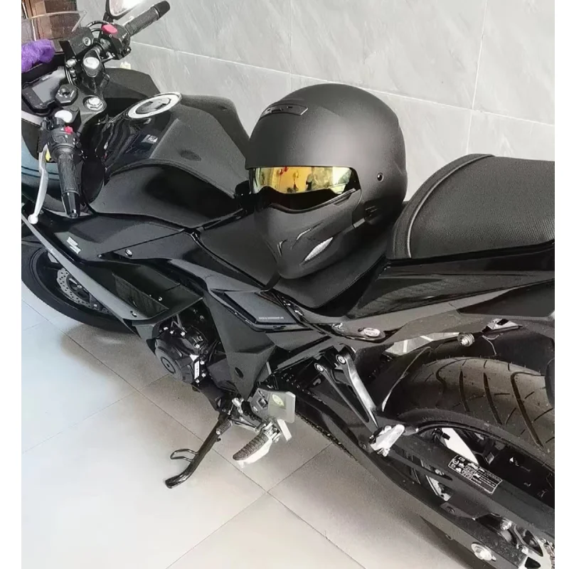 Samuraj Black Helmu Scorpion Motocyklové Prilby Capacete Osobnosti Zmes Plnú Tvár Prilba Lokomotíva Pol Prilba . ' - ' . 3