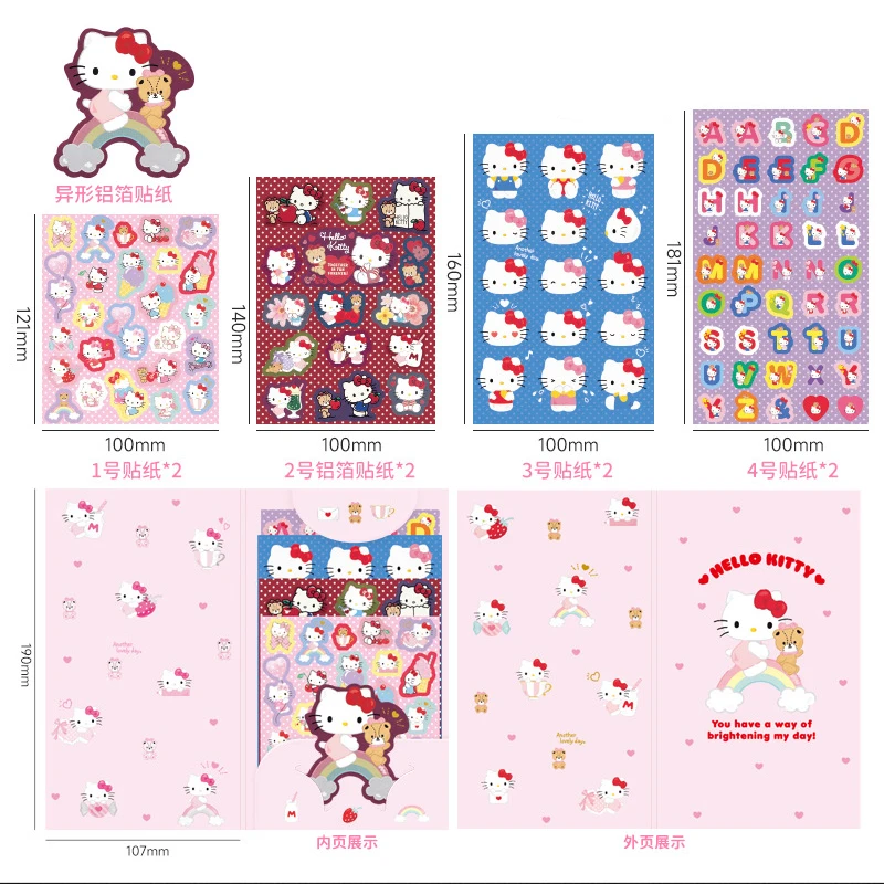 Sanrio Nálepky Nastaviť Kawaii Hello Kitty Cinnamoroll Kuromi Moje Melódie Diy Príručka Materiál Dekorácie-Nálepky Na Kancelárske Potreby Školské Su . ' - ' . 5