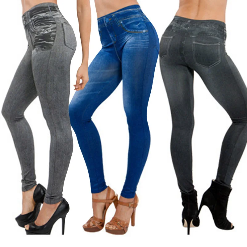 Sexy Ženy, Legíny 2020 Lady Tenké Elastické Jeans sú Legíny s Vrecku Vysoký Pás Slim Fit Denim Fashion nohavice Nohavice dg88 . ' - ' . 1