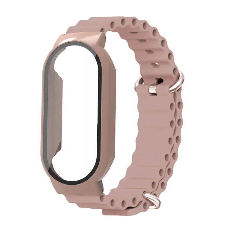 Silikónové Popruh Vodotesný Náramok+Prípade Kompatibilný pre Mi-Band 7 Smartwatch Módne Pásmo Pásu Anti-scratch Náramok . ' - ' . 4