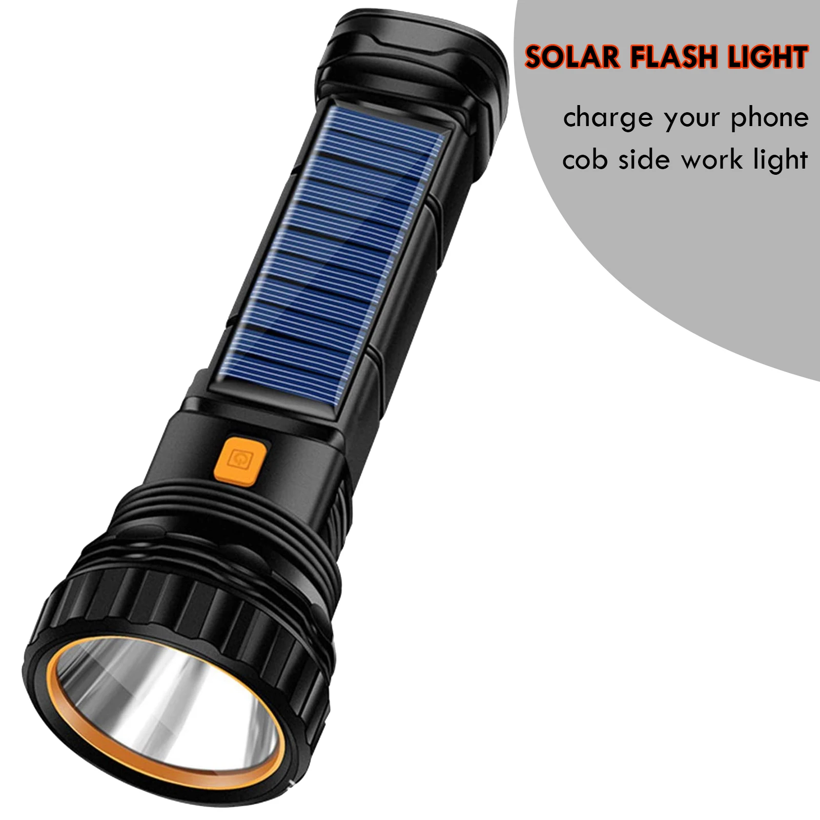 Solárne LED Baterka Nepremokavé Vonkajšie Flash Light 1000 Lumenov Nabíjateľná Solárna/USB Nabíjanie Núdzové Zásobovanie Strobe Light . ' - ' . 0