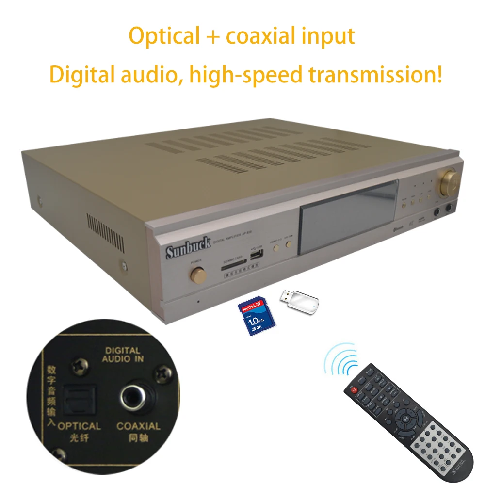 Sunbuck DTS stereo generácia Dolby Bluetooth 5.0 lossless audio dekódovanie HiFi 2000W 5.1 Domáce Kino Zvuku Zosilňovač Zvuku . ' - ' . 3