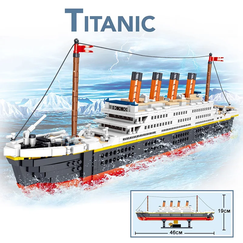 Titanic Výletnej Lode Model Bloky 1860/1288pcs Lode, Stavebné Bloky, Darček pre Deti Deti Home Office Ozdoby Rýchlo Sh . ' - ' . 3