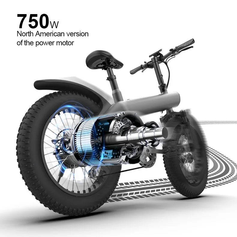 Tuk 20 4.0 Palec Skladací Pneumatiky Klince 48V 1000W Elektrický Bicykel 750W Mountain Bike E E-Bicykel Power Assisted . ' - ' . 1