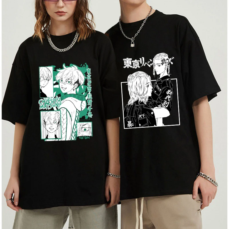 Unisex Tokio Revengers T Shirt Ženy/muži Kawaii Harajuku Manga Grafické Tees Anime T-shirt Letné Topy Japonské Anime Y2k Tričko . ' - ' . 0