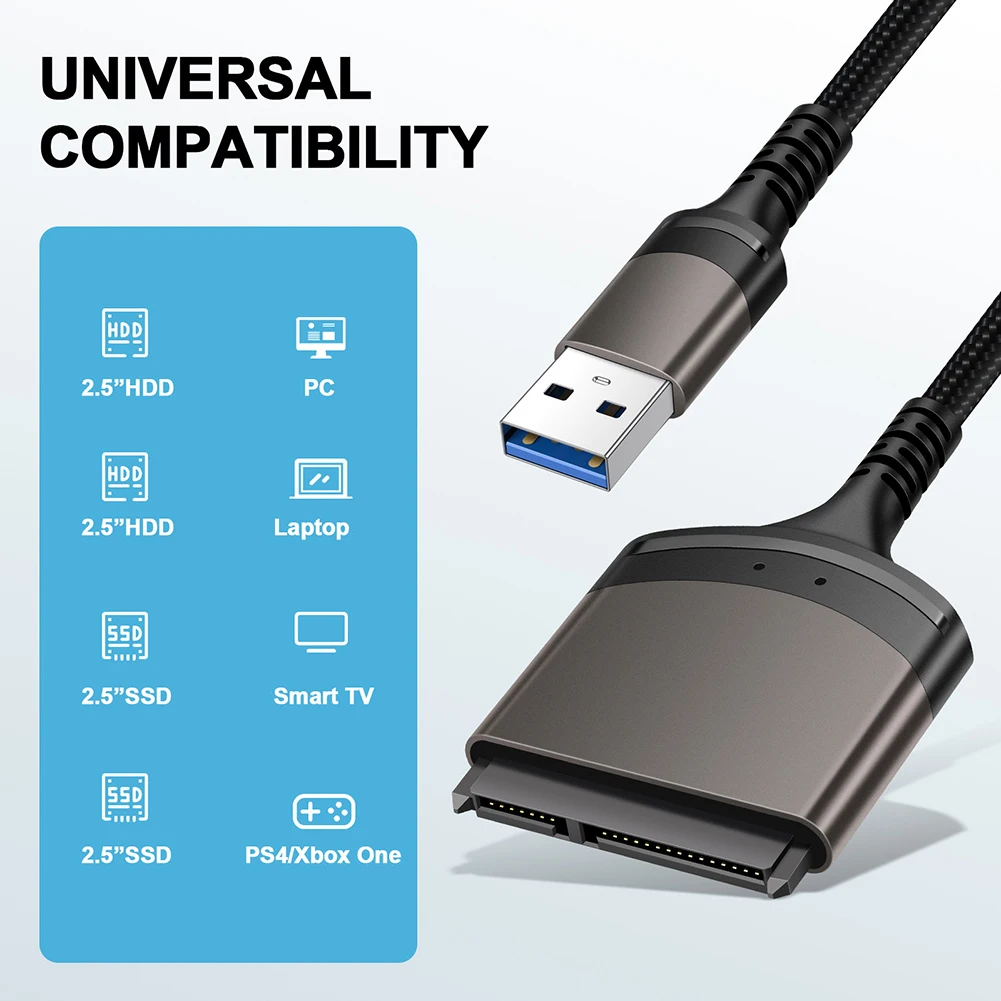 USB 3.0, SATA 3 Kábel Sata do USB 3.0 Adaptér pre 2.5 Palcový Externý HDD SSD Pevný Disk Až 6 gb / S 22 Pin SATA III Kábel USB . ' - ' . 0