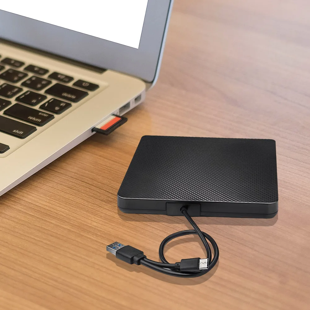 USB3.0 Typ-C Optickej Jednotky Krytu Prípade, DVD a CD-ROM Prehrávač Krytu Plug and Play Kože Obilia Non-sklzu pre Notebook Notebook . ' - ' . 0