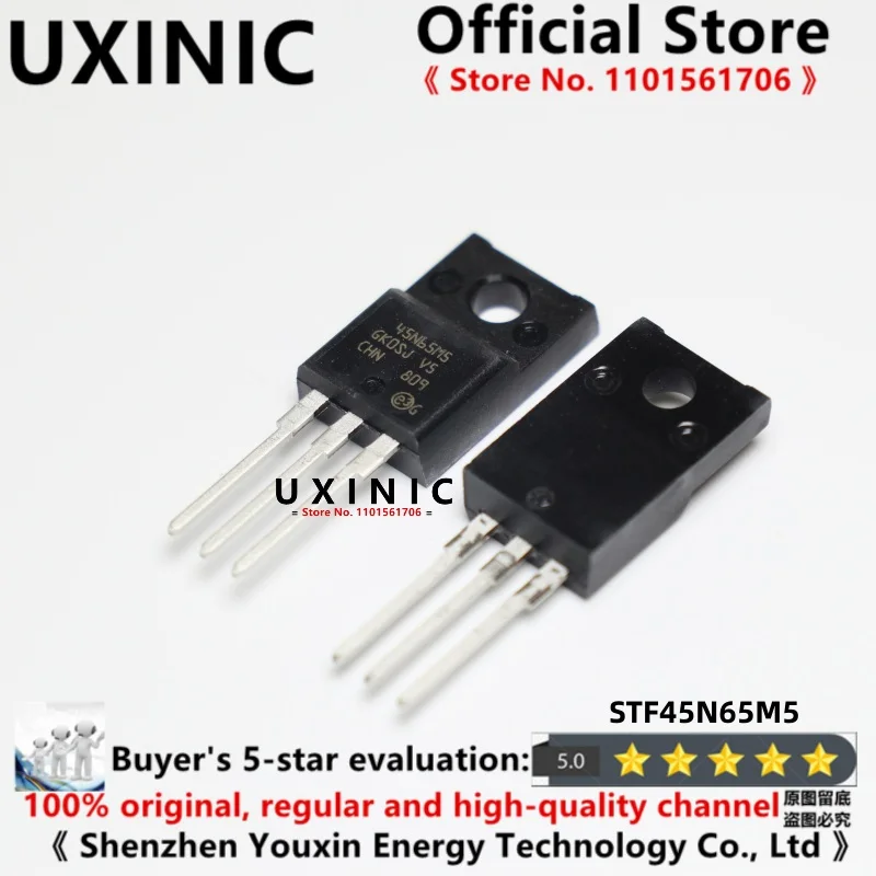UXINIC 100% Nové Dovezené OriginaI STF45N65M5 45N65M5 NA-220F Tranzistor . ' - ' . 0