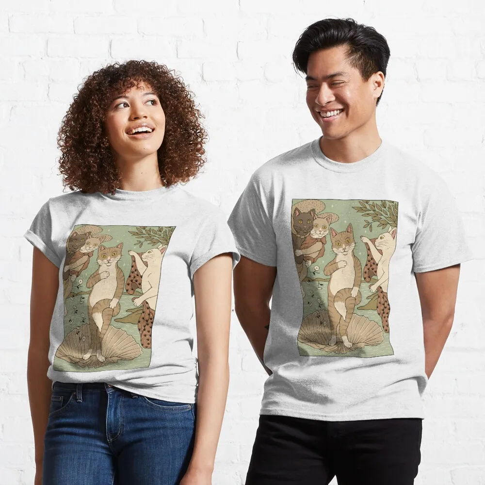 Venuša Cat T-Shirt, t košele pre mužov vybavené tričká pre mužov slim fit, t košele pre mužov mens t tričko obrázok . ' - ' . 1