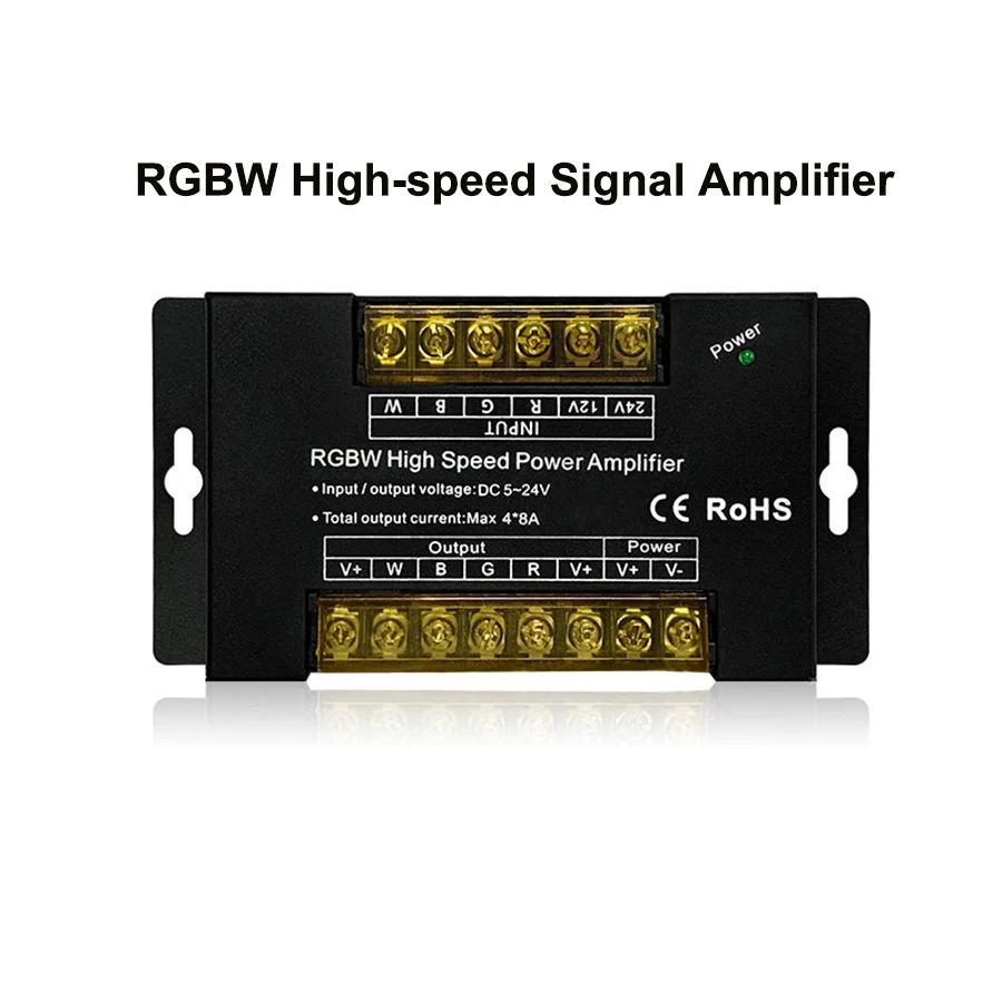 Vysoká Rýchlosť 10 M/S 480W 960W DC5-24V 4Channels RGBW/RGBWC Zosilňovač LED Opakovač Signálu Pre DMX512 RGB Pásy Svetla . ' - ' . 2
