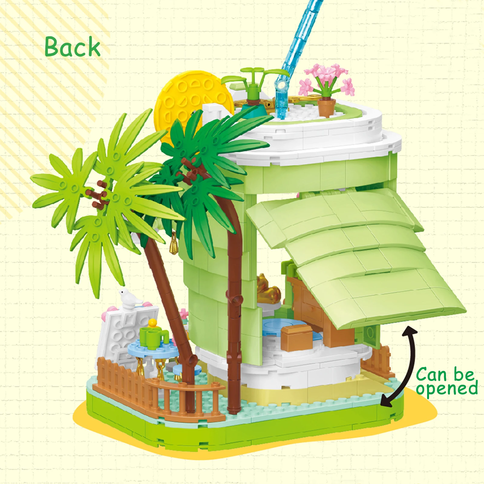 WLtoys Citrón Domu Model Stavebné Bloky 3D Beach rodnej Obce Domu Model Zostaviť Tehly Vzdelávacie Hračky Pre dievča Dary . ' - ' . 1