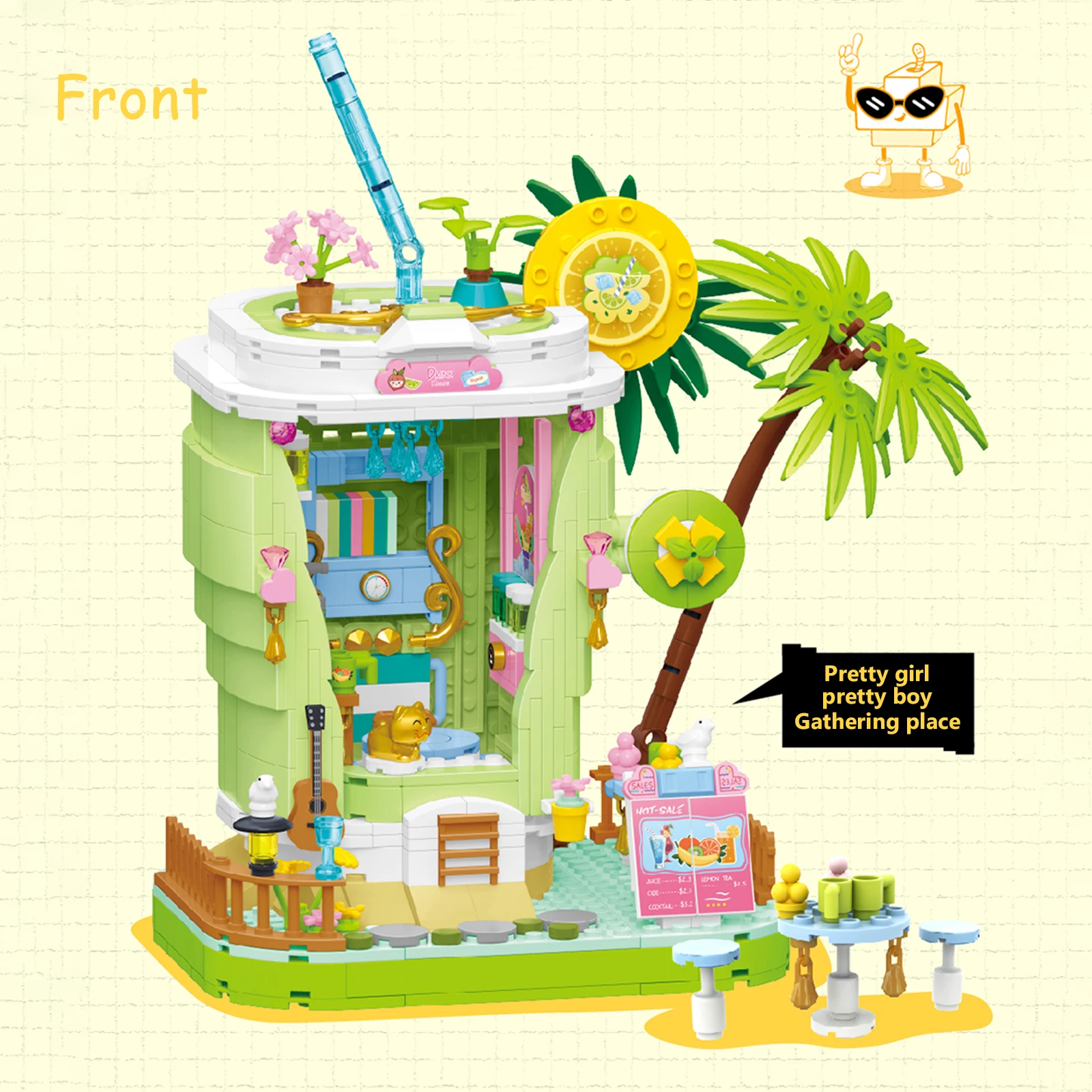 WLtoys Citrón Domu Model Stavebné Bloky 3D Beach rodnej Obce Domu Model Zostaviť Tehly Vzdelávacie Hračky Pre dievča Dary . ' - ' . 2