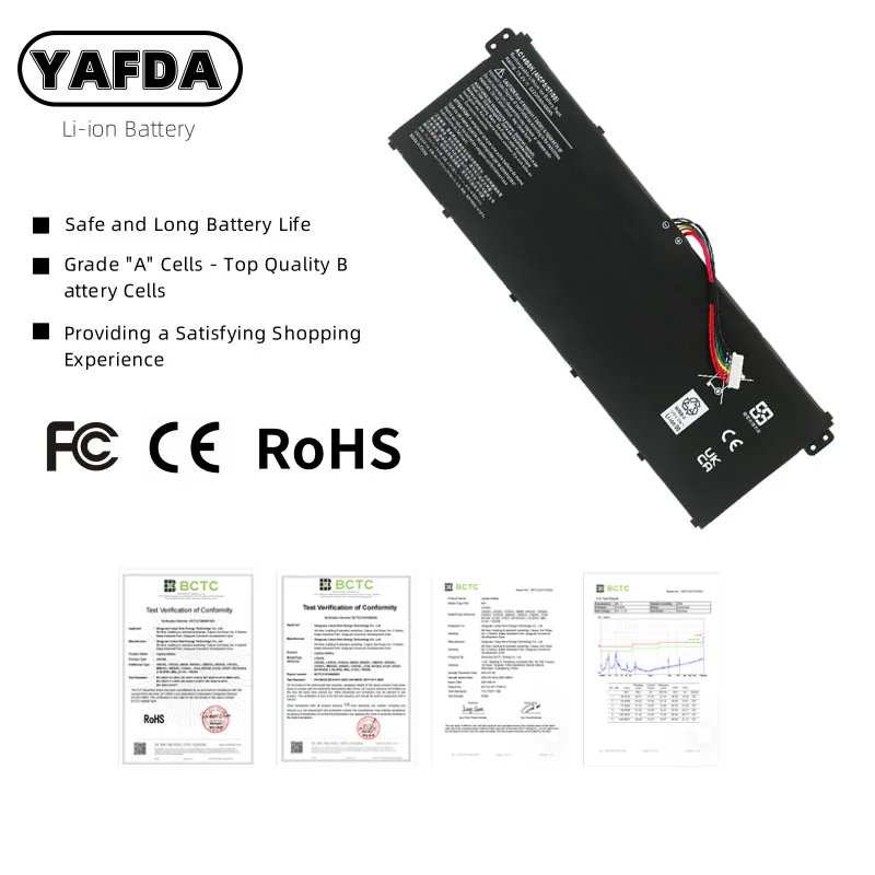 YAFDA AC14B8K Batéria Pre Acer Aspire CB3-111 CB5-311 ES1-512 ES1-511 S1-521 ES1-520 ES1-531 E5-771G ES1-731 V3-371 15.2 V 48WH . ' - ' . 1