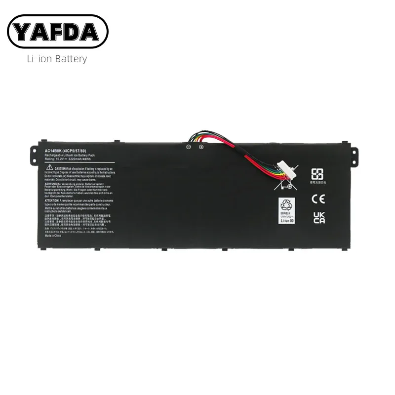 YAFDA AC14B8K Batéria Pre Acer Aspire CB3-111 CB5-311 ES1-512 ES1-511 S1-521 ES1-520 ES1-531 E5-771G ES1-731 V3-371 15.2 V 48WH . ' - ' . 5