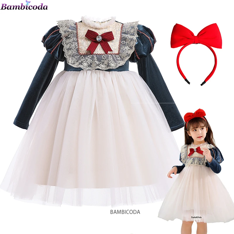Šaty Pre Dievčatá Snow White Cosplay Party Princezná Šaty Deti Na Vianoce, Halloween Kostým Deti Oblečenie S Dlhým Rukávom . ' - ' . 0