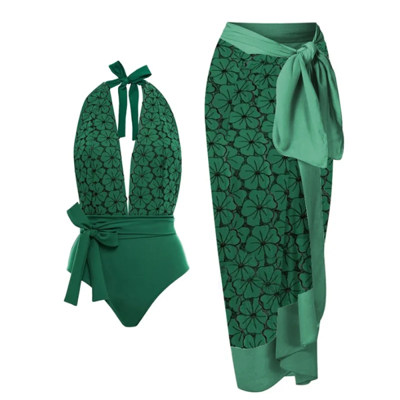 Ženské Retro Plavky&Sukne Holiday Beach Šaty Zelené Vintage Plaviek Dizajnér Plavky Leto Surfovať Nosenie . ' - ' . 0