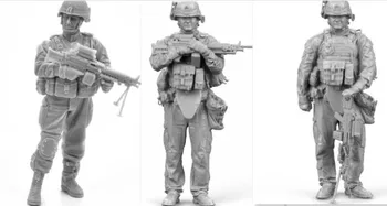 1/35 škále Moderných AMERICKÝCH vojakov bolo hliadkovanie 3 osoby miniatúry Živice Model Auta obrázok Doprava Zadarmo