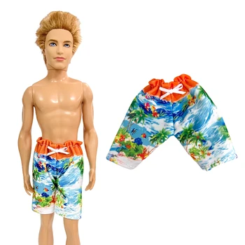 1 Ks Pláži Vzor Plavky, Letné Kúpalisko Oblečenie Nohavice Bežné Nohavice, Oblečenie Pre Barbie Priateľ Ken Bábika Príslušenstvo
