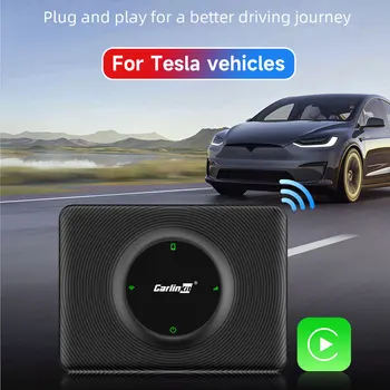 10-1pc T2C Carlinkit Bezdrôtový CarPlay Adaptér pre Tesla 5G Bezdrôtový WiFi CarPlay Dongle Box OTA Online Upgrade na IOS/Android