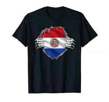 100% Bavlna, Super Paraguajskej Dedičstva Hrdý Paraguaj Korene Flag T-Shirt MUŽI ŽENY UNISEX Tričká Veľkosť S-6XL