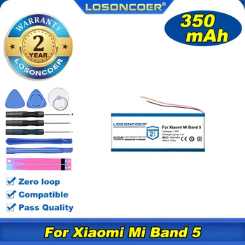 100% Originálne LOSONCOER 350mAh Li-pol Batéria Pre Xiao Mi Pásmo 5 MiBand 5 Popruh Inteligentný Náramok
