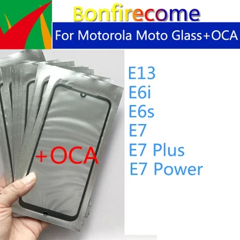 10Pcs\Veľa Dotykové Sklo Pre Motorola Moto E13 E6s E6i E7 Plus Power LCD Predné Dotykové Obrazovky Objektív S OCA Lepidlo Náhradné