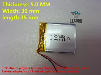 (10pieces/lot) 053035 500mah lítium-iónová polymérová batéria kvalita tovaru kvality CE, FCC, ROHS certifikačný orgán