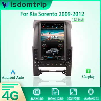 12.1 Palce Tesla Štýl Pre Kia Sorento 2009-2012 Smart Multimediálne Video Prehrávač, Rádio GPS 4G Navigáciu CarPlay Android 11