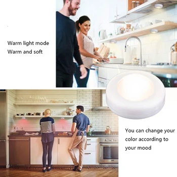 16 Farieb, Bezdrôtová LED Skriňa svetlo Diaľkové Ovládanie LED Nočné svetlo použité v spálni a kúpeľni