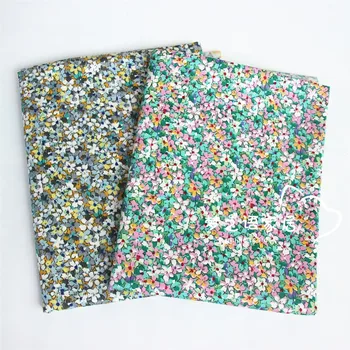 160 cm*50 cm Malý kvet šedo zelené bavlnené tkaniny DIY posteľná bielizeň oblečenie šaty patchwork textílie deti handwork bavlnenej látky tecido