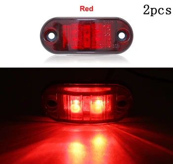 1PC 12V 24V LED, Bočné Obrysové Svetlá Varovanie zadné Svetlo Auto Auto, Vonkajšie Osvetlenie Návesu Kamiónu, nákladného automobilu Červené Auto Lampy