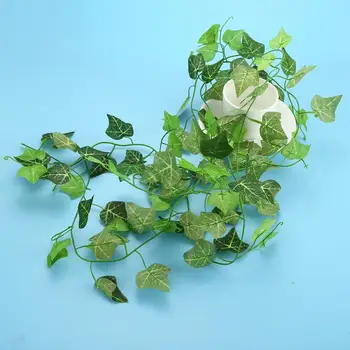 1PC 210 cm Zelený Hodváb Umelé Visí Leaf Garland Rastliny, Listy Viniča DIY Pre Svadobné Party Kúpeľňa Domov Záhradné Dekorácie