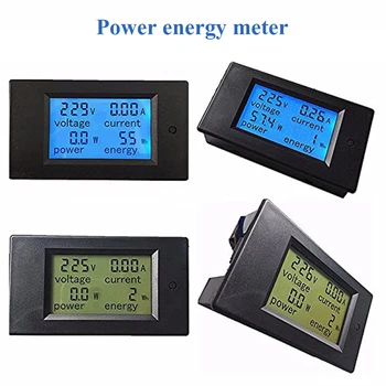 1PC Energie, Merač Napätia, Prúdu 80-260V/20A STRIEDAVÝ Voltmeter Ammeter Modré Podsvietenie Preťaženie Funkcie Alarmu pre Vnútorné