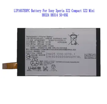 1x 2870mAh Vysokej Kvality LIP1657ERPC Batérie Pre Sony Xperia XZ2 Kompaktný XZ2 Mini H8324 H8314 TAK-05K Batérie