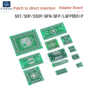 (2-10PCS)SMD priame vkladanie PCB SOP8/14/16/20/24/SOT23/QFN/QFP SIAHNUŤ univerzálny adaptér doska
